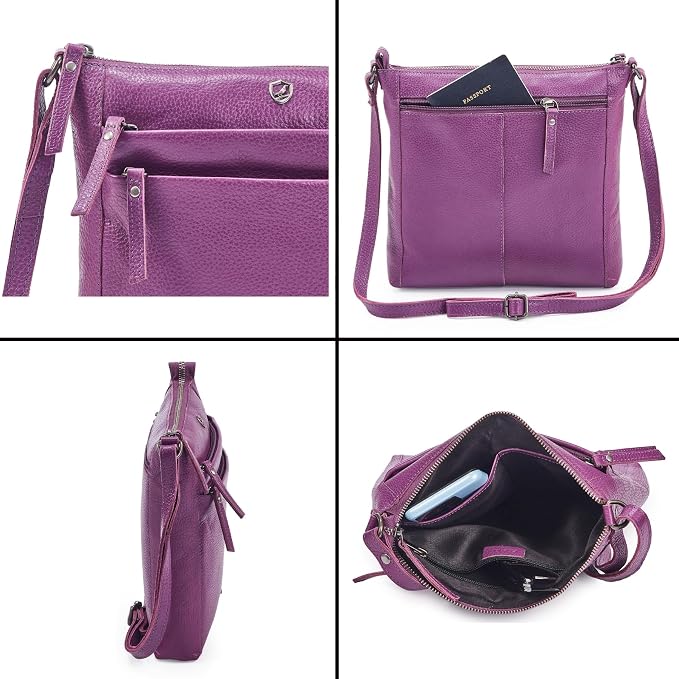 Small Soft Genuine Leather Crossbody Purse Women’s Sling Crossover Shoulder - Image 5