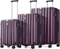 Hanke Expandable Hardshell Luggage Sets 3 piece Carry On Luggage by Hanke