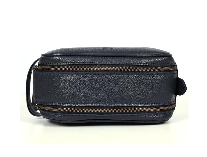 10" Premium Leather Toiletry Travel Pouch - Image 9