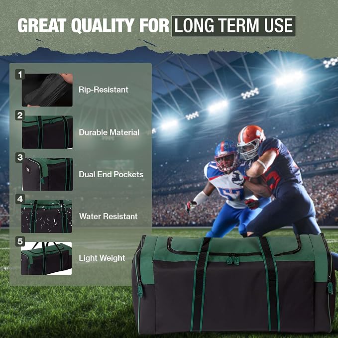Jetstream Heavy Duty Multi Pocket Durable Sports Gym Equipment Travel Duffel Bag - Image 7