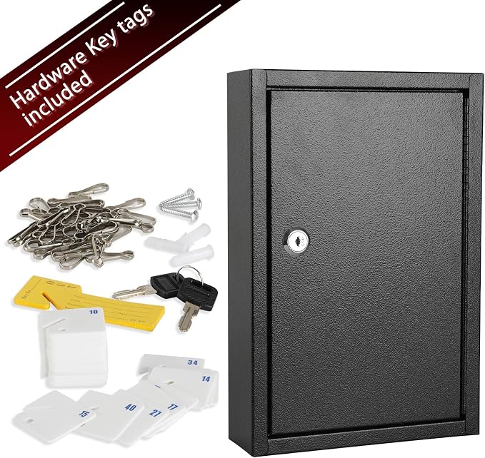 KYODOLED Key Storage Lock Box Wall Mount, Locking 40 Key Cabinet Holder Box - Image 7