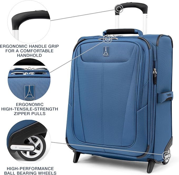 Travelpro Maxlite 5 Softside Expandable Upright 2 Wheel Carry on Luggage - Image 2