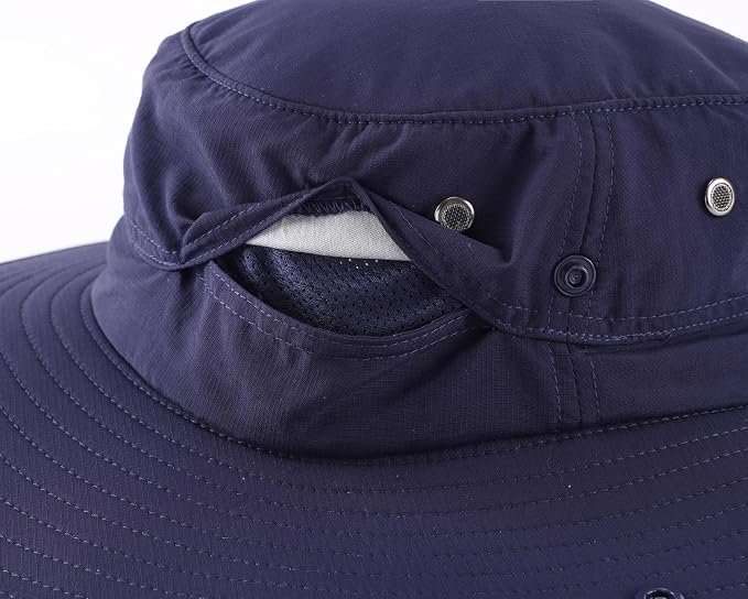 Home Prefer UPF50+ Mens Sun Hat Wide Brim Fishing Hat Sun Protection Beach - Image 6