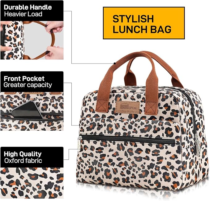 HOMESPON Insulated Lunch Bag for Women Men Lunch Box Cooler Lunch Tote for Work - Image 2