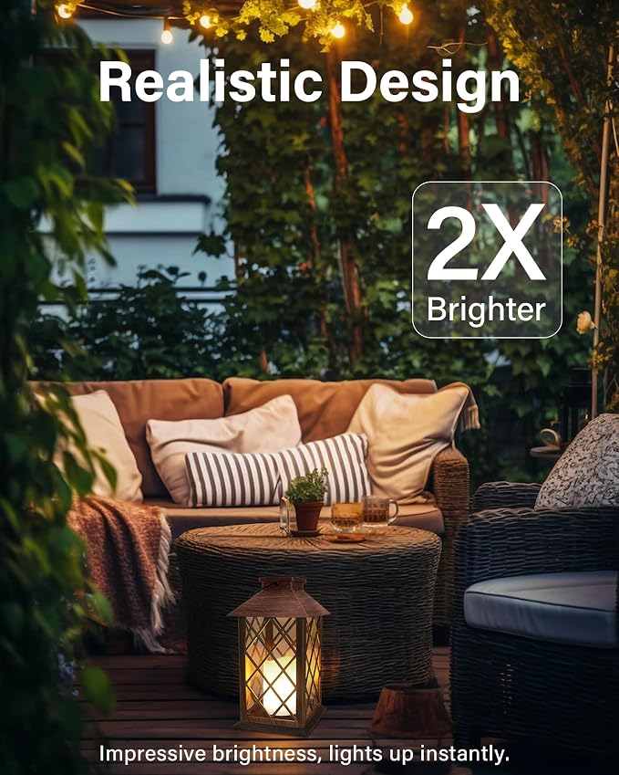 SHYMERY Solar Lanterns, Hanging Outdoor Lantern - Image 5