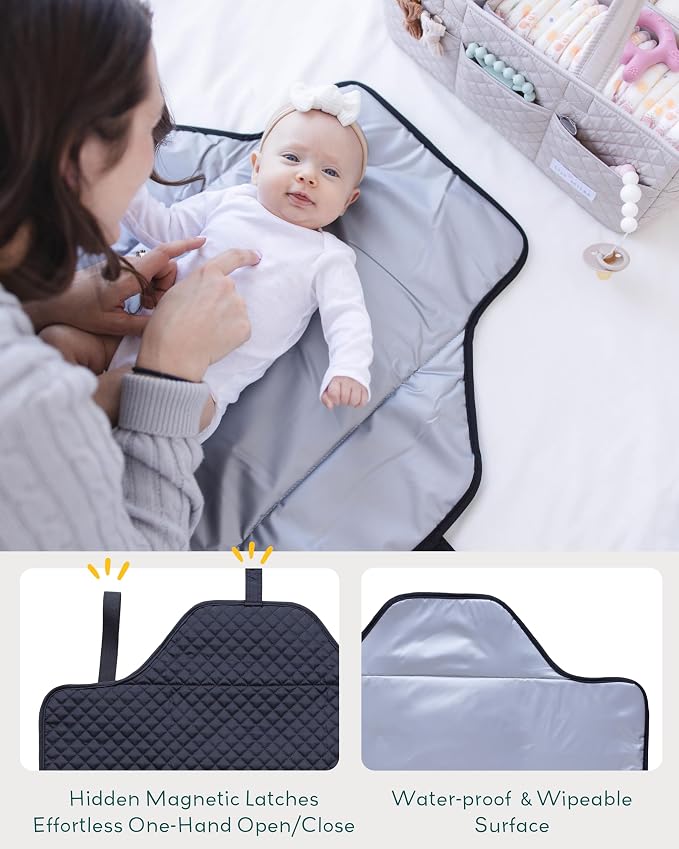 Lily Miles Baby Changing Pad Portable, Diaper Changing Mat - Image 3