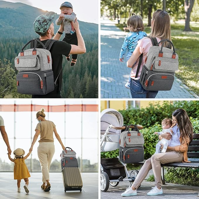 Diaper Bag Backpack, Baby Bag for Boys Girls, Large Diaper Backpack Travel - Image 7