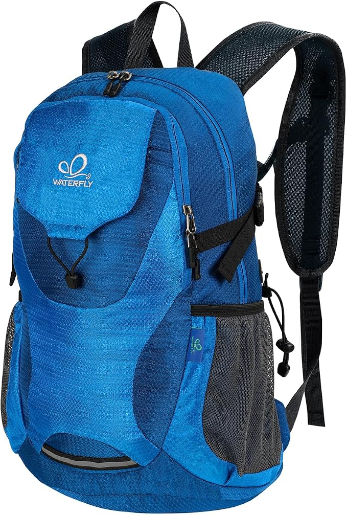 WATERFLY Lightweight Packable Hiking Backpack: 30L Foldable Travel Daypack by Waterfly
