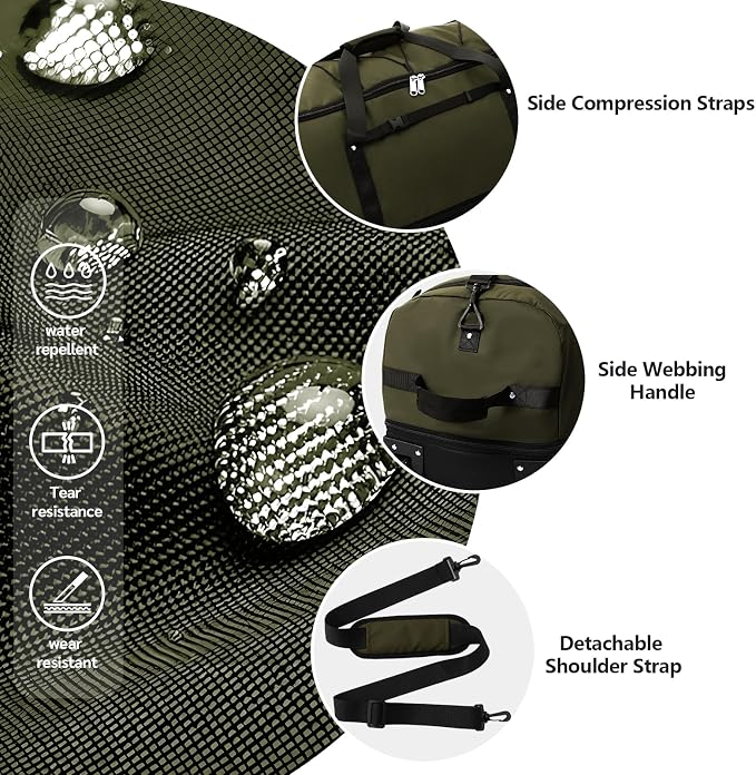 Rolling Duffle Bag with Wheels, 110L/140L Expandable Soft-Sided Foldable Duffle - Image 6