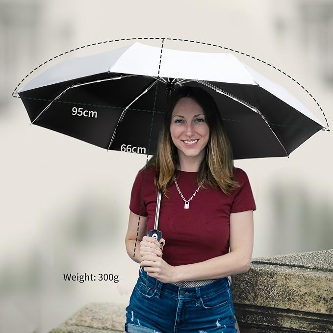 Color Glue Coating Sun Umbrella UV Protection Compact Folding Windproof - Image 6