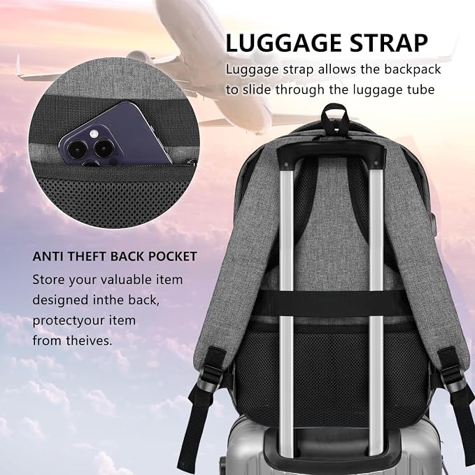 Travel Laptop Backpack, Business Carry on Backpack Flight Approved Backpack - Image 7