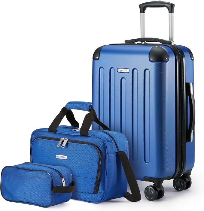 Amazon Basics 3-Piece Luggage Set, Including Carry-On Luggage, and 10" Compact by AmazonBasics