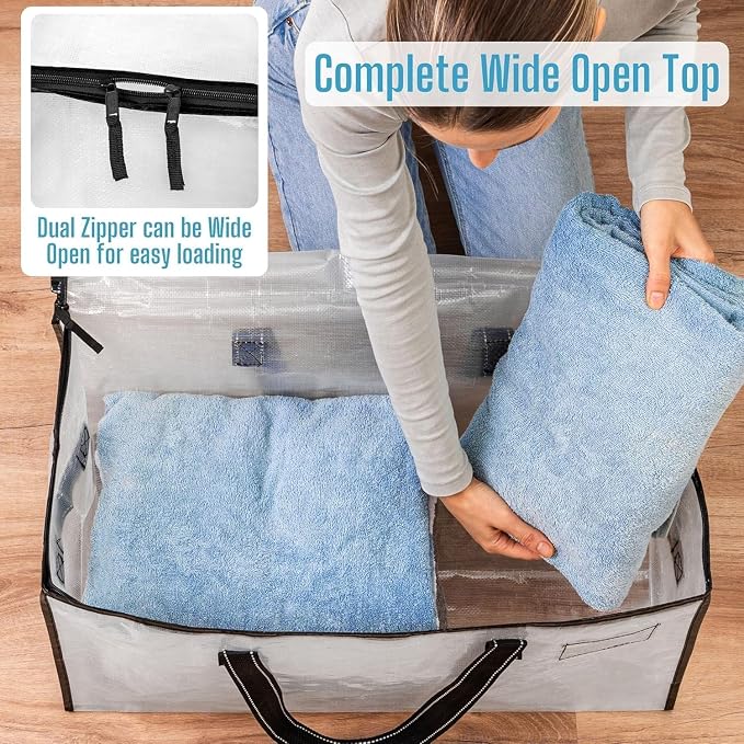 VENO 6 Pack Moving Bags, Comforter and Blanket Storage Bags - Image 2