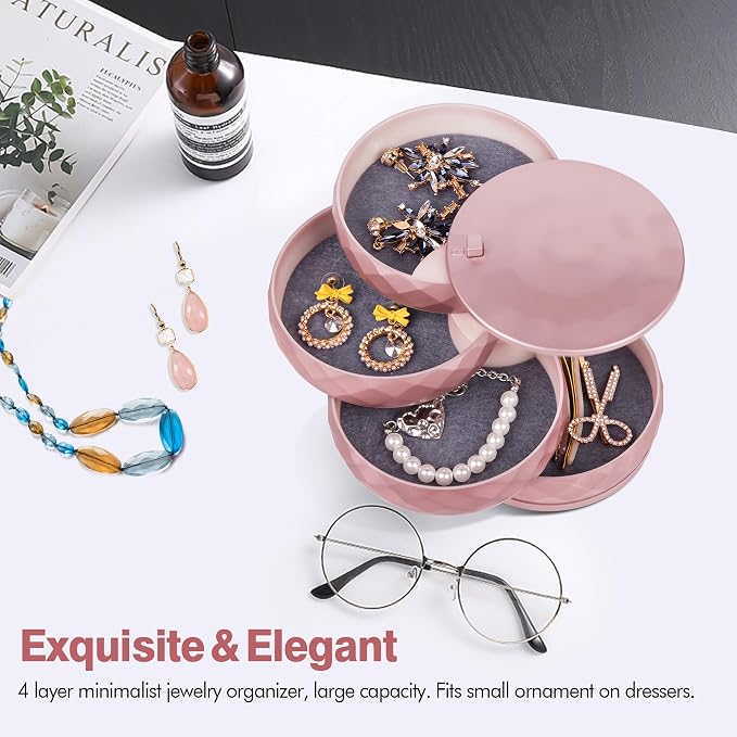 CONBOLA Travel Jewelry Case Box, Small Jewelry Organizer Earring Holder - Image 5