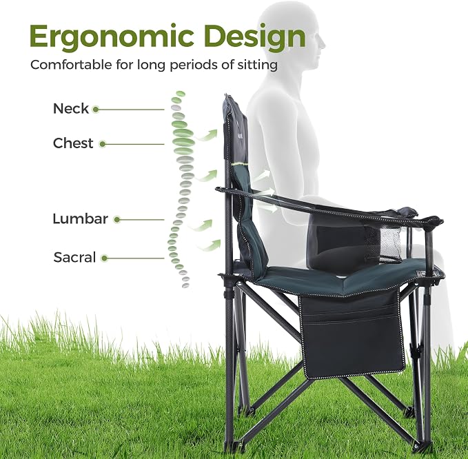 ALPHA CAMP Oversized Camping Chair Heavy Duty Lawn Chair - Image 10