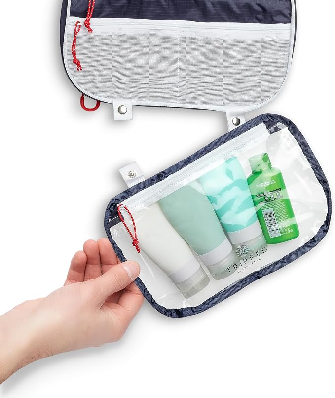 Toiletry Bag Kit Set: Hanging Travel Toiletry Bag + 311 TSA Cosmetic Liquid Bag - Image 8