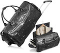 3-in-1 Rolling Garment Bags for Travel, Glitter Wheeled Carry-On Suit Luggage by Fanwoli