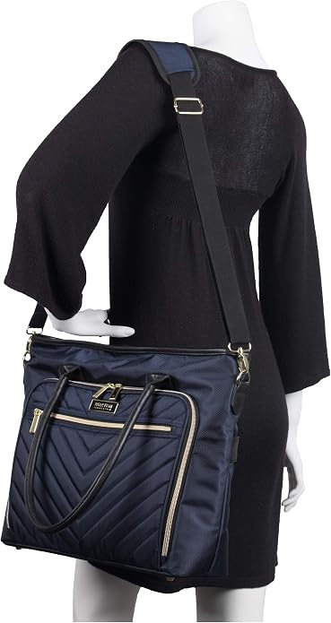Kenneth Cole REACTION Chelsea Quilted Chevron 15" Laptop & Tablet Business Tote - Image 2