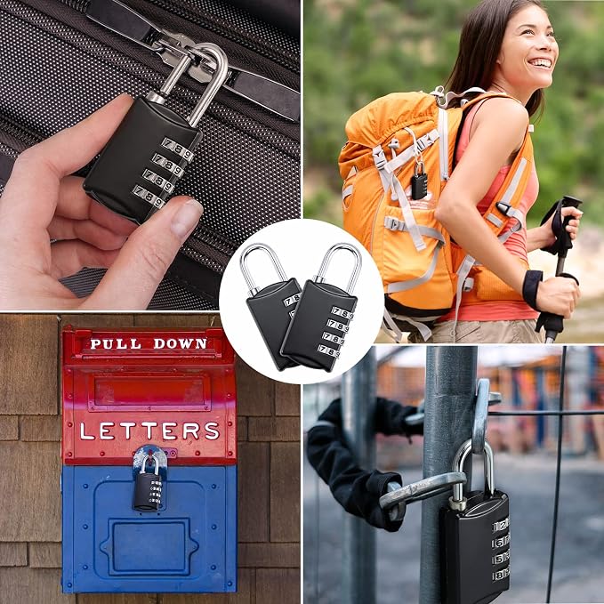 Sadnyy 15 Pcs 4 Digit Combination Locks Combination Padlock Luggage Number - Image 7
