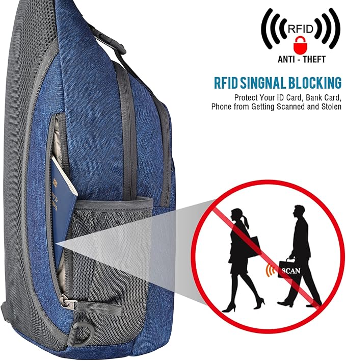 G4Free Sling Bag RFID Blocking Sling Backpack Crossbody Chest Bag Daypack - Image 2