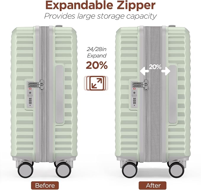 SHOWKOO Luggage Sets 3 Piece Hardside Expandable Suitcase - Image 6
