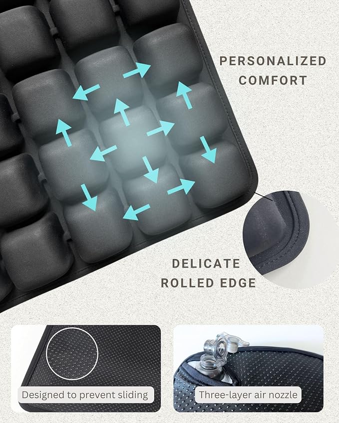56 Air Cells Travel Cushion, 3D Inflatable Seat - Image 2