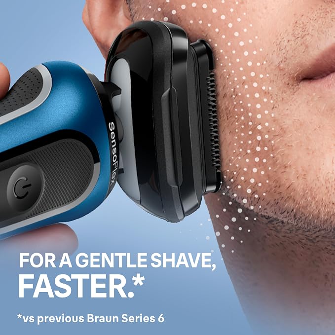 Braun Electric Shaver for Men, Series 6 6120s, Wet & Dry Shave, Turbo & Gentle - Image 7