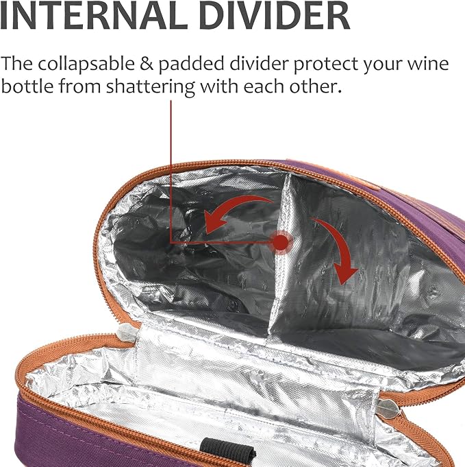 Tirrinia 2 Bottle Wine Gift Tote Carrier - Image 3