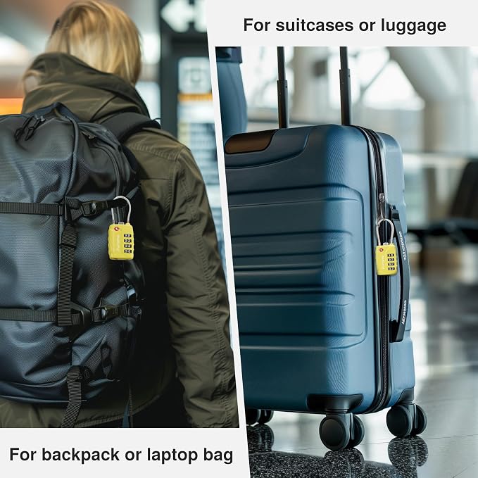 Puroma 2 Pack TSA Approved Luggage Lock, 4 Digit Combination Travel Locks - Image 7