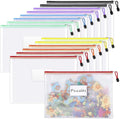 Sooez 14 Pack Mesh Zipper Pouch Bags, A4 Letter Size, Zipper Bags by Sooez