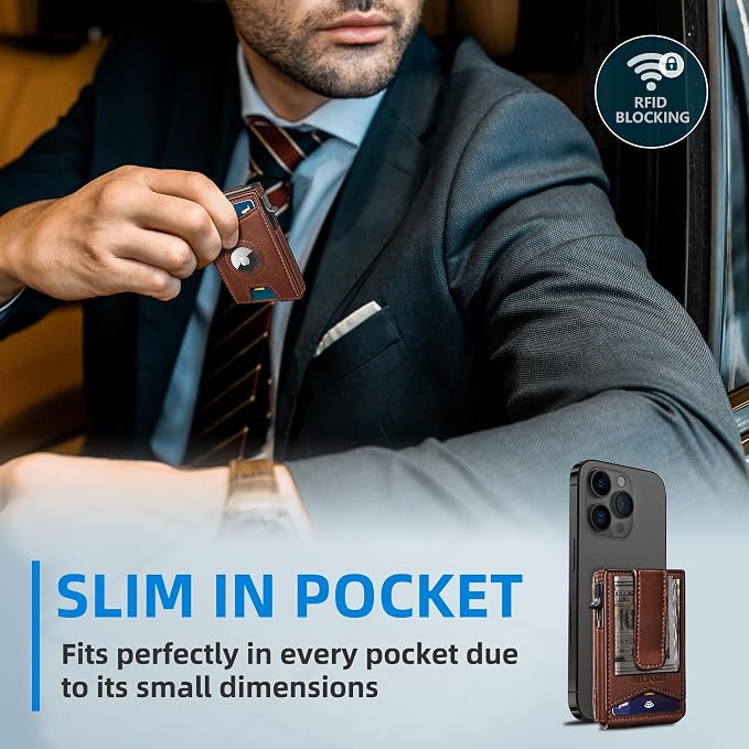 Airtag Wallet for Men, with Money Clip Gift Boxed, Slim Front Pocket Wallet - Image 8