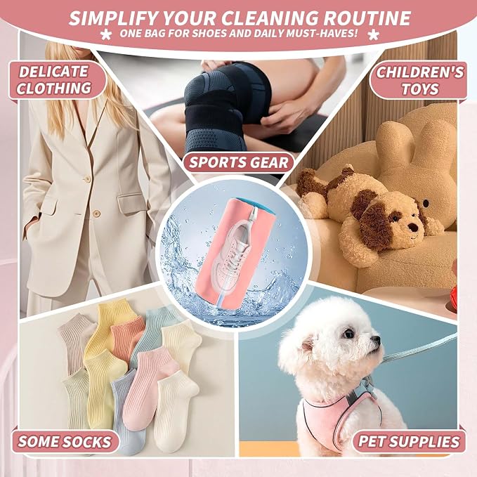 Upgrade Strong Clean Siliconic Shoe Washing Machine Bag 2 Pcs, XXXL Honeycomb - Image 8