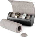 Watch Roll Travel Case for 2 Watches | Hidden Jewelry Storage Compartment by Unknown