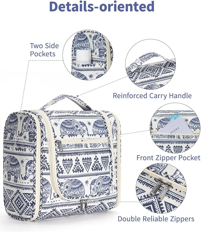 Narwey Hanging Toiletry Bag for Women Travel Makeup Bag Organizer Toiletries - Image 6
