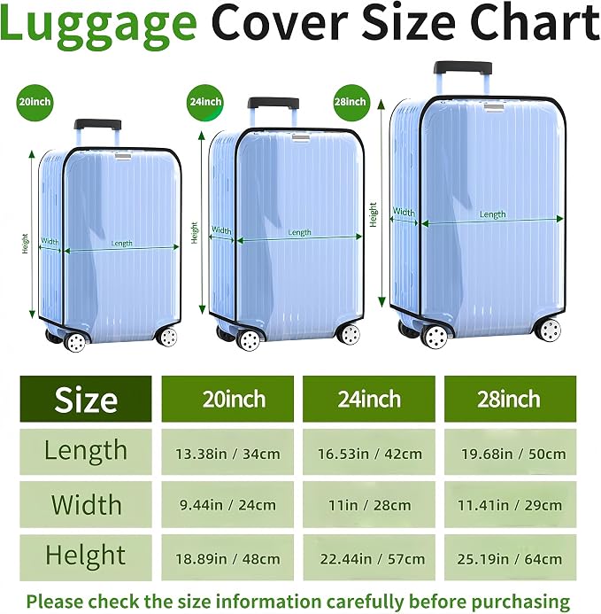 Luggage Cover Clear PVC Suitcase Covers - Image 2