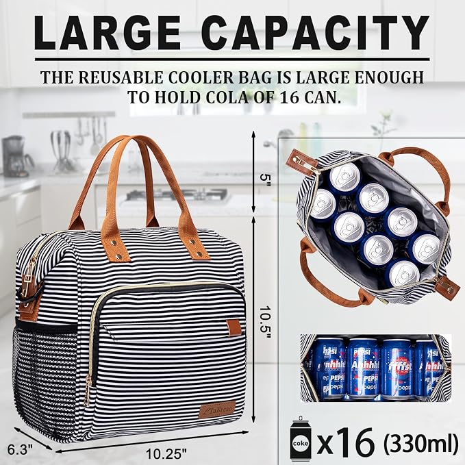 TuErCao Lunch Bag Women Insulated Lunch Box - Image 2