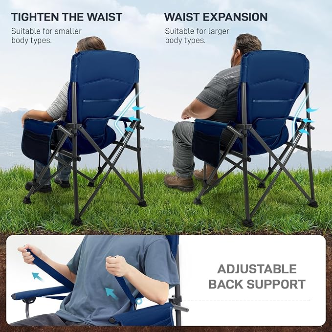EVER ADVANCED Oversized Folding Camping Chair - Image 4