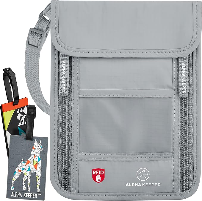 Neck Wallet, Travel Pouch For Passport Holder And Documents, Travel Neck Wallet - Image 7