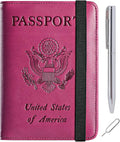 Passport Holder Cover Wallet Travel Essentials RFID Blocking Leather Card Case by PASCACOO