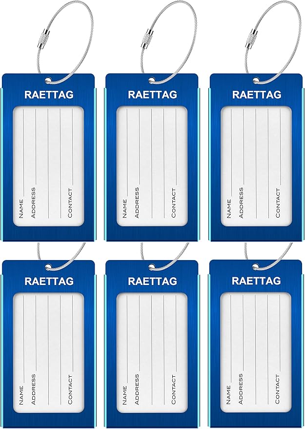 Luggage Tags Metal Suitcase Tags Travel Bag ID Identifier Luggage Tag by WeBravery