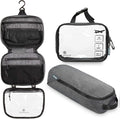 Toiletry Bag Kit Set: Hanging Travel Toiletry Bag + 311 TSA Cosmetic Liquid Bag by TRIPPEDTravelGear