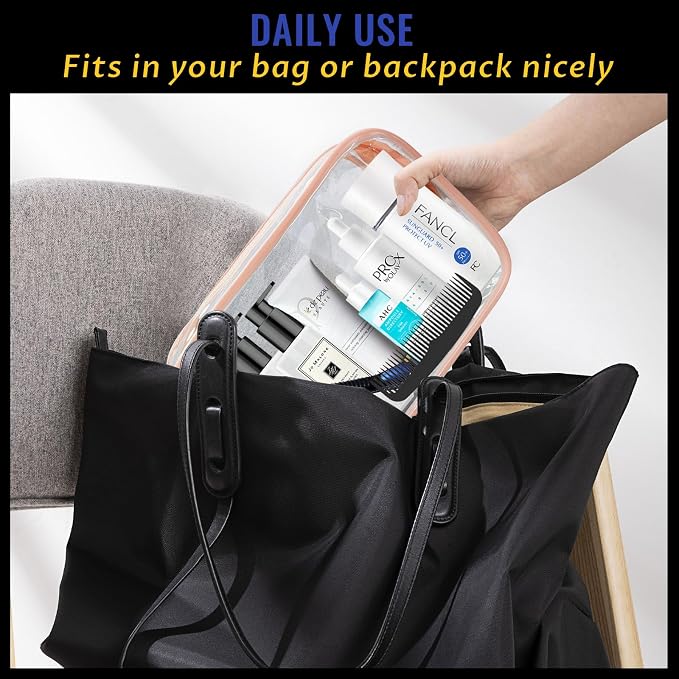 16 Pieces Clear Makeup Bags Bulk, TSA Approved Toiletry Bag - Image 9