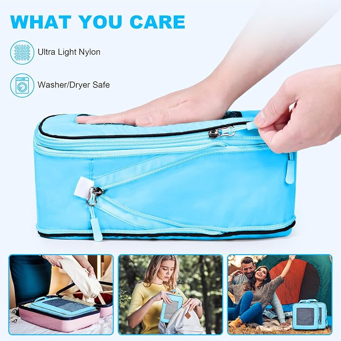 7 Set Compression Packing Cubes Packing Organizer - Image 2