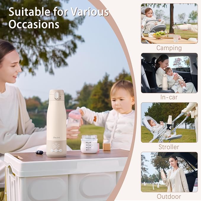 Portable Bottle Warmer for Travel, 12 Oz Milk Warmer for Breastmilk Formula - Image 7