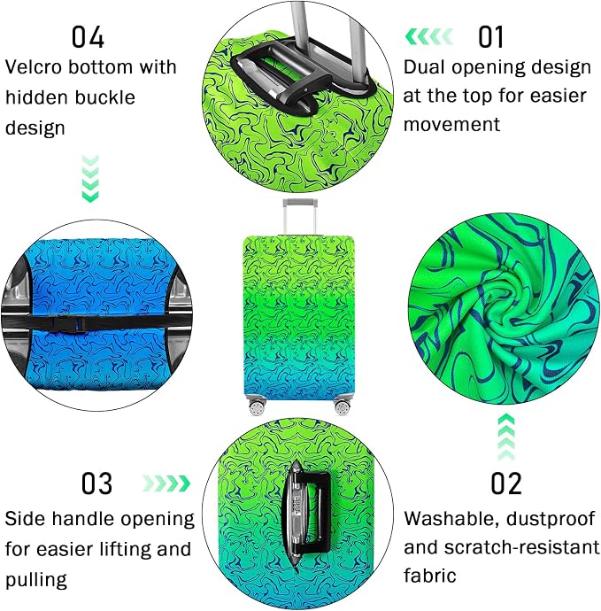 Luggage Cover for Suitcase Elastic Suitcase Cover Protector, Carry On Luggage - Image 4