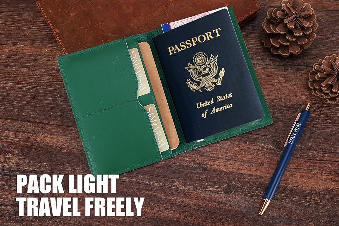 STAR VISTA Albatross Leather Travel Passport Holder, Minimalist Design - Image 5