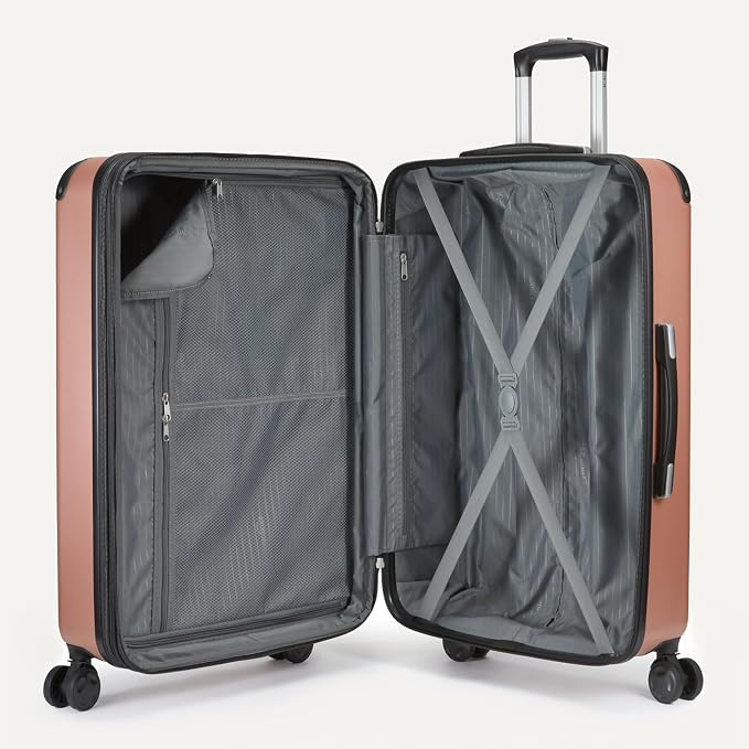 Amazon Basics 4-Piece Luggage Set, Including Two Hardside Suitcases - Image 5