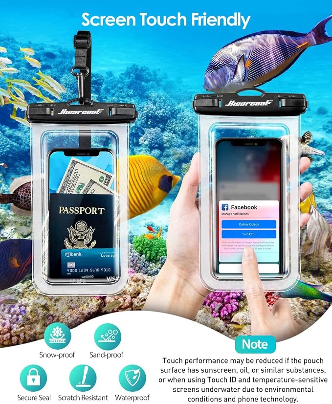 Hiearcool Waterproof Phone Pouch, Waterproof Phone Case, IPX8 Cellphone Dry Bag - Image 5