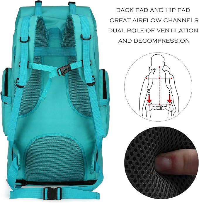 Hiking Backpack for Men 70L/100L Camping Backpack Military Rucksack Molle 3 - Image 5