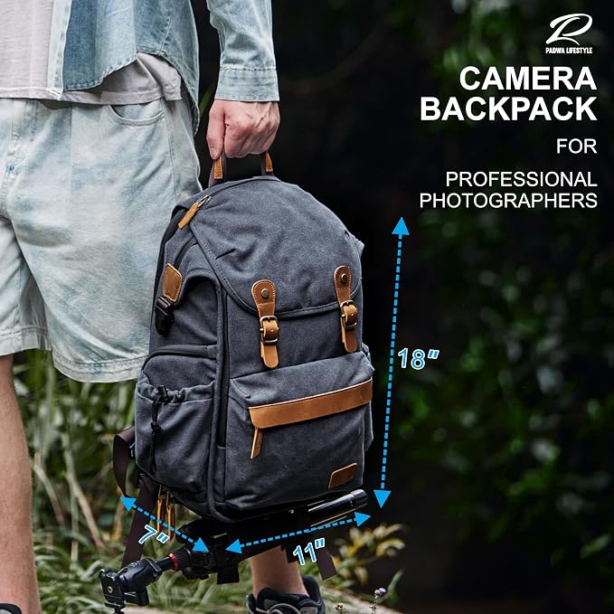 Padwa Lifestyle Black Camera Backpack - Image 6